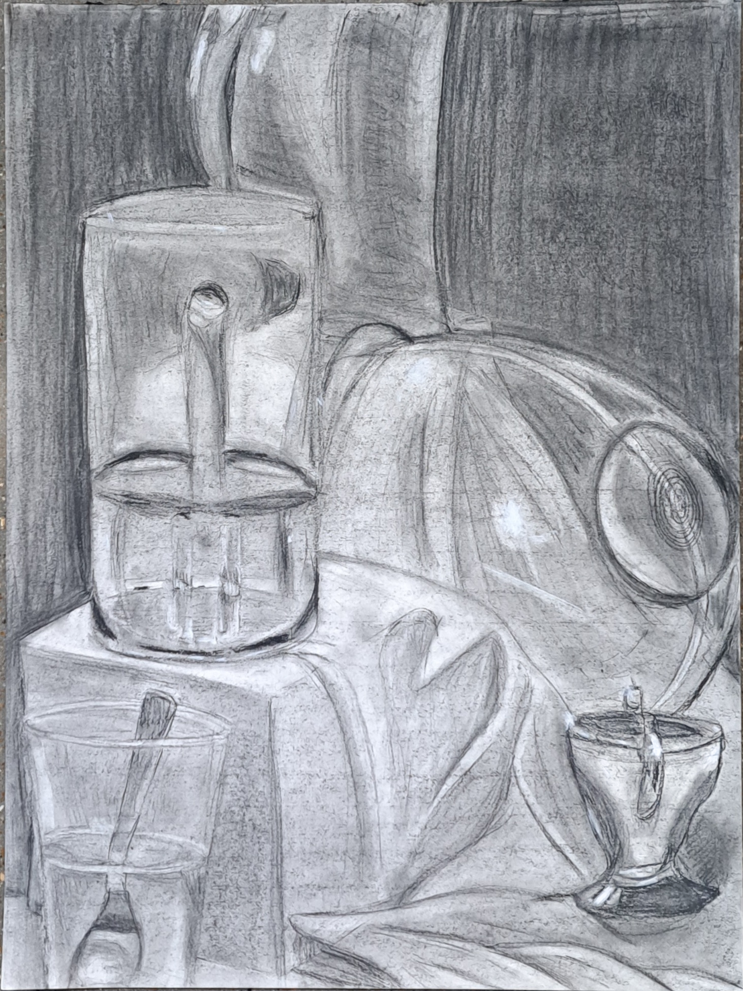 Still life with glass